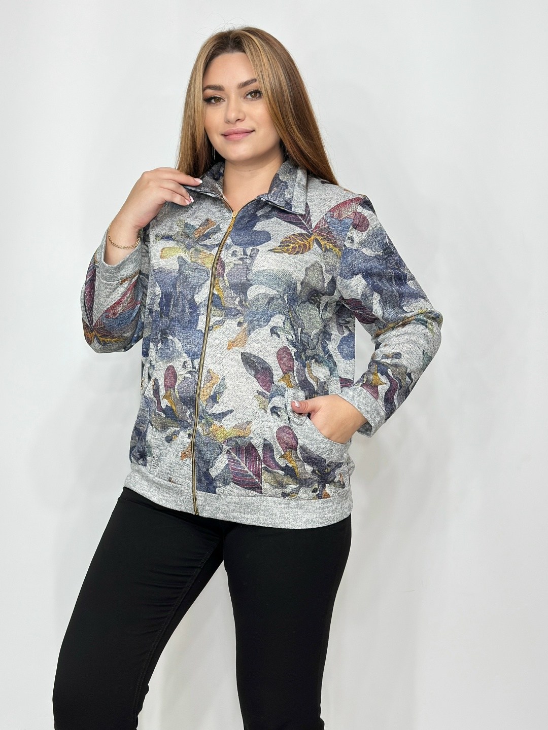 кофта женская,трикотажная кофта,кофта молния,кофта мягкая,куртка женская