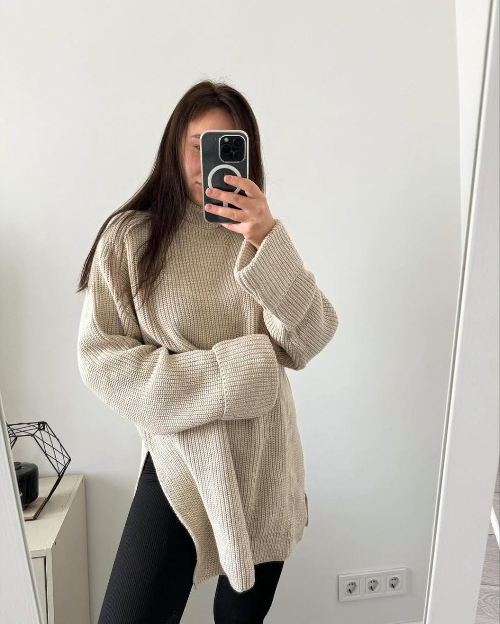 вязаный свитер оверсайз,свитер оверсайз вязаный удлиненный,бежевый джемпер,свитер удлиненная,свитер длинный оверсайз вязаный