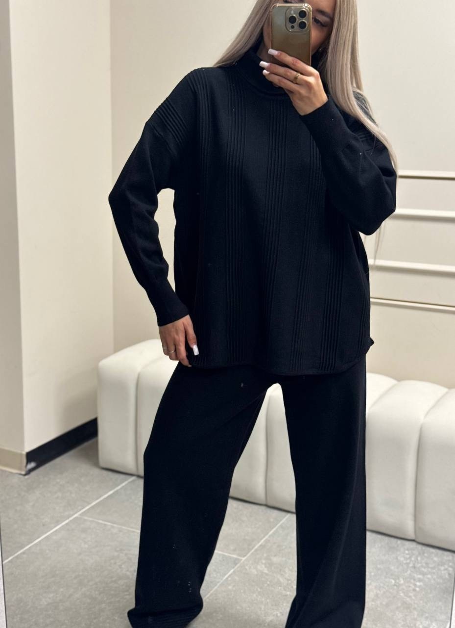 трикотажные костюмы,стильные костюмы,костюм лапша с брюками,женский костюм,вязаные костюмы