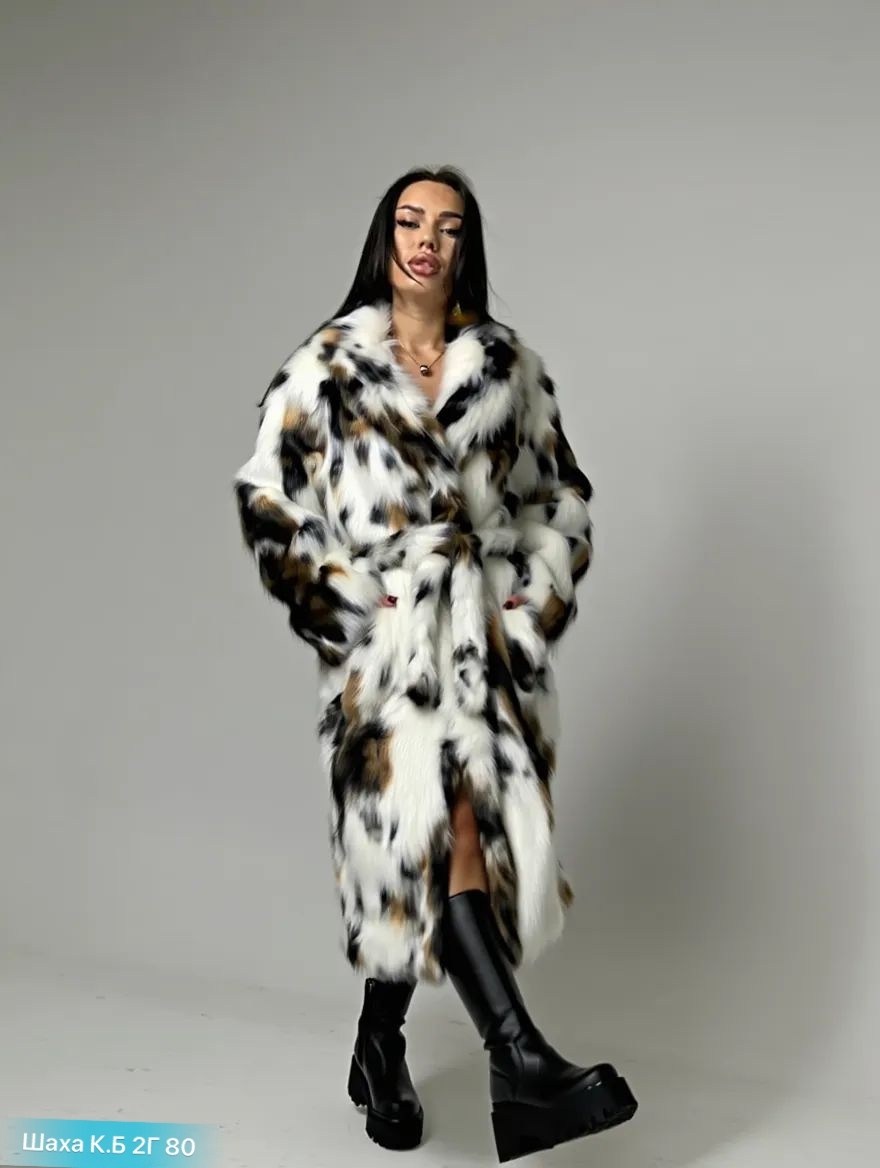 шуба под рысь,шуба рысь,шуба искусственная,эко шуба под рысь длинная,шуба из искусственного меха рысь