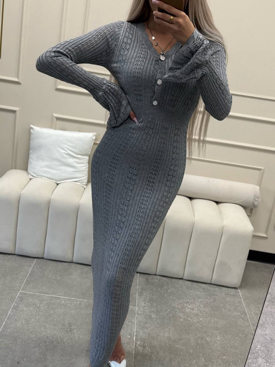 вязаные платья,платье серое трикотажное,трикотажное платье лапша,трикотажное платье,платье женское вязаное