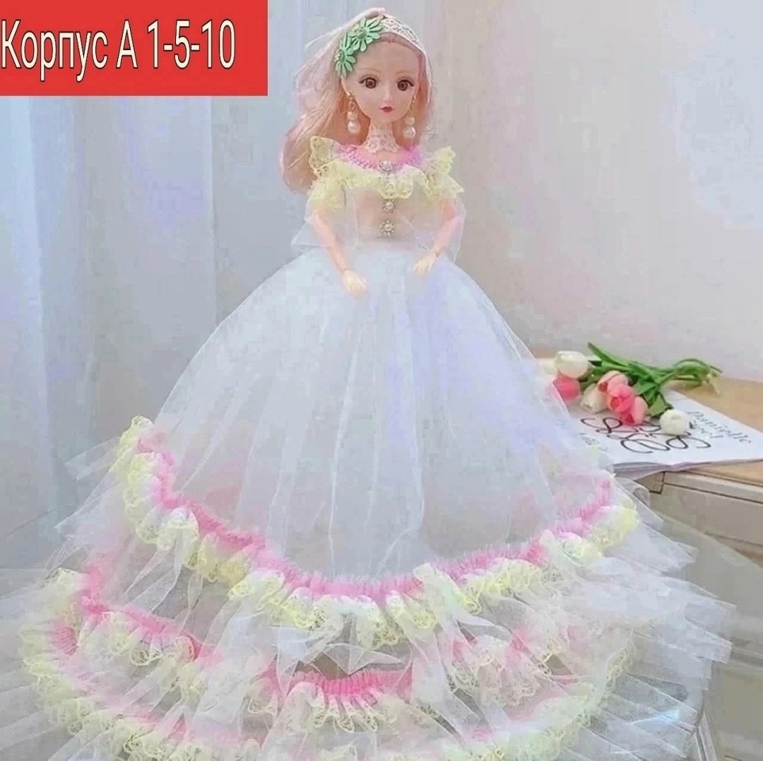 кукла в свадебном платье игроленд,кукла в красивом платье,платье из тюля для барби,кукла принцесса,кукла красивая