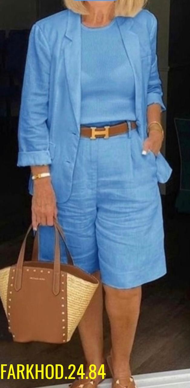 костюм женский двойка летний,костюмы женские летние,стильные костюмы,летняя одежда для женщин,летние костюмы