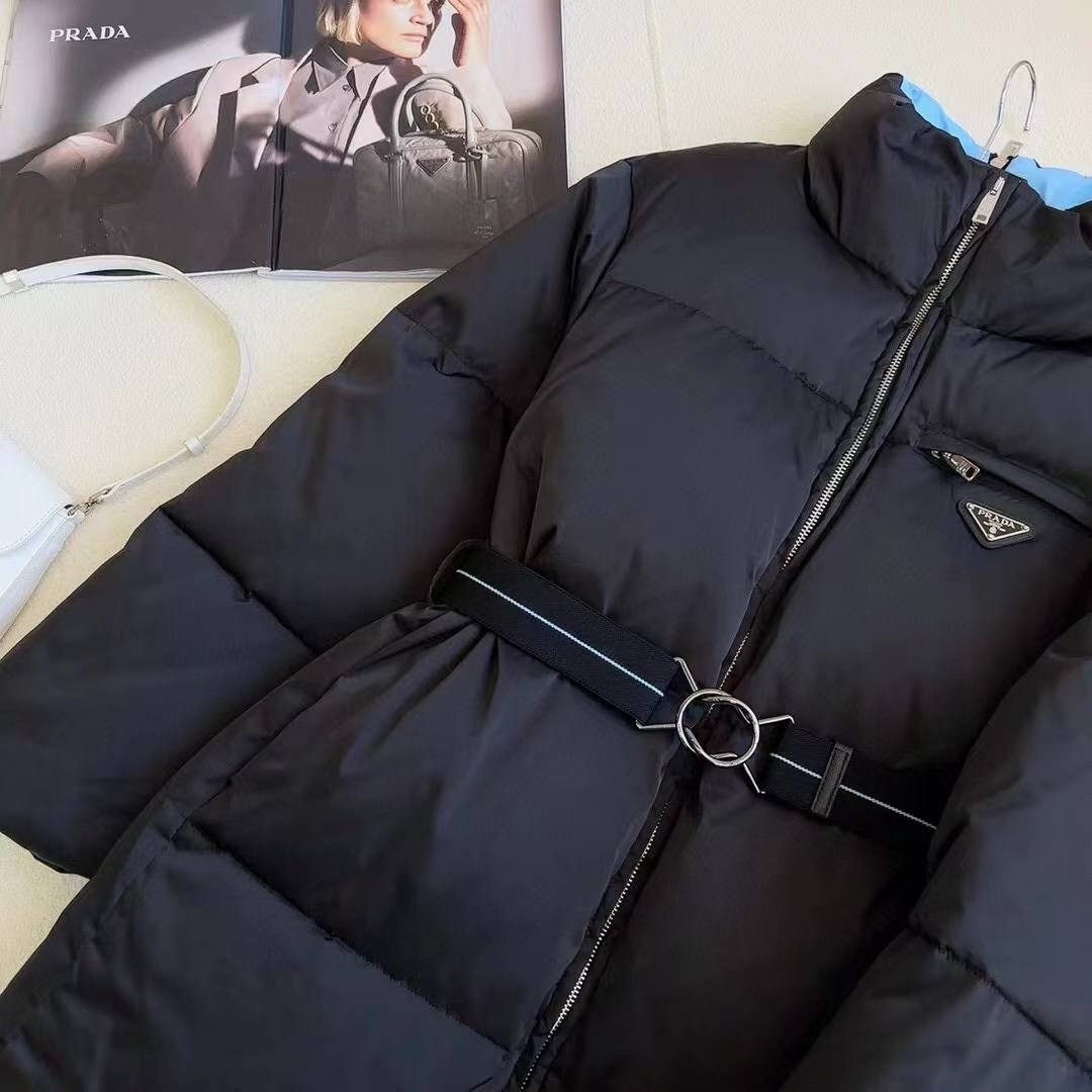 пуховик для женщин,пуховик двусторонний,черный пуховик,пуховик,пуховик прада