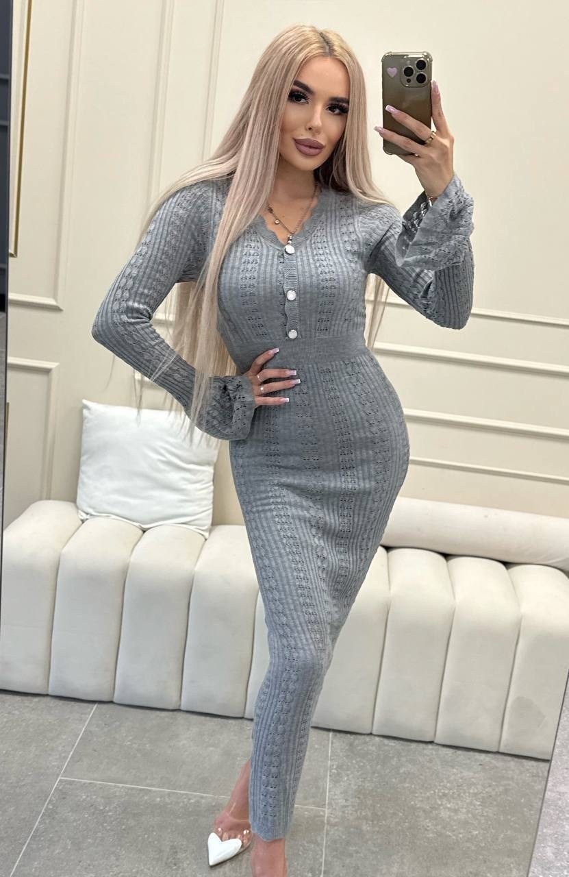 вязаные платья,платье серое трикотажное,трикотажное платье лапша,трикотажное платье,платье женское вязаное