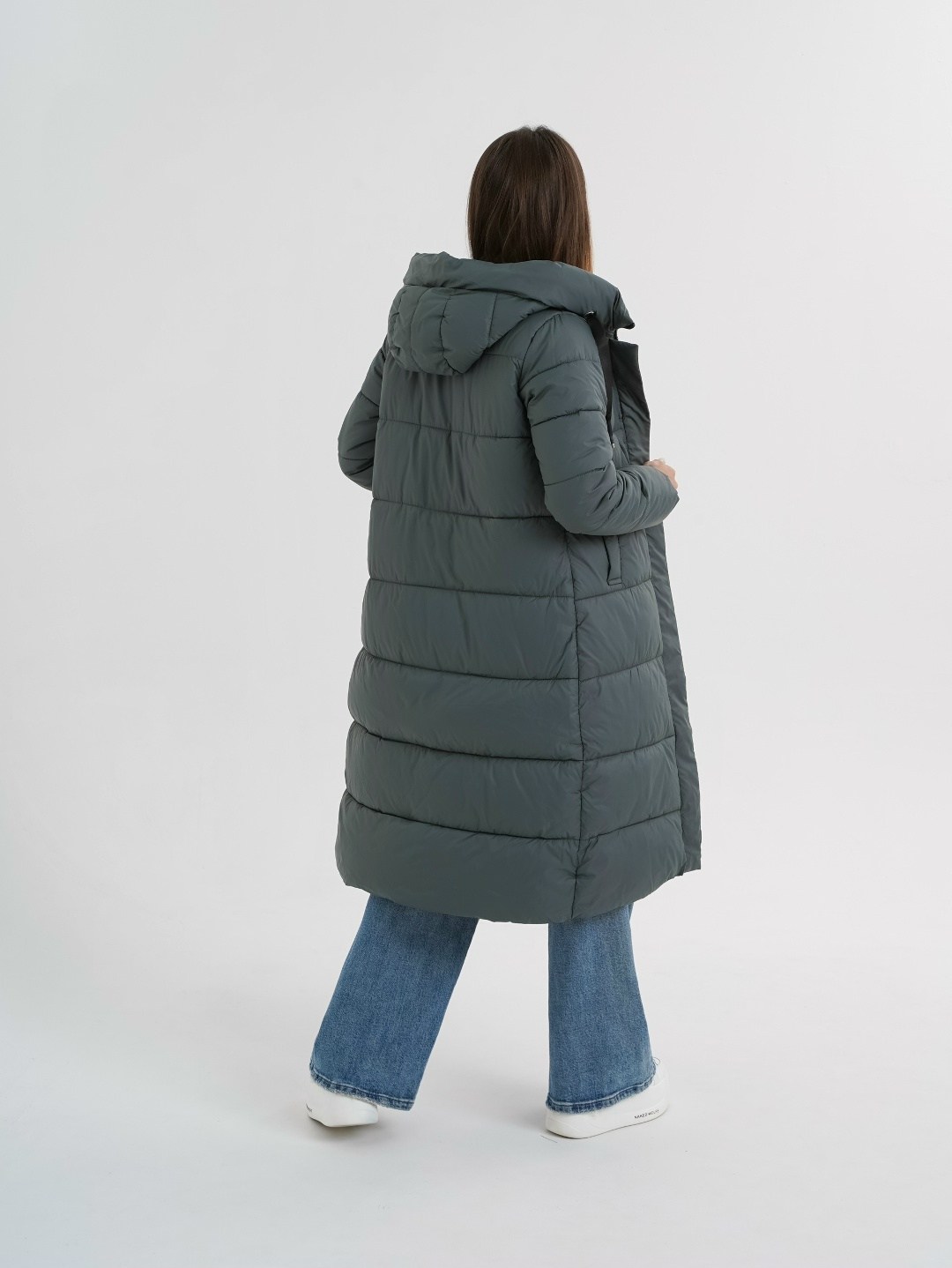 демисезонный пуховик,пуховик,удлиненный пуховик,удлиненный пуховик с капюшоном,пуховик женский