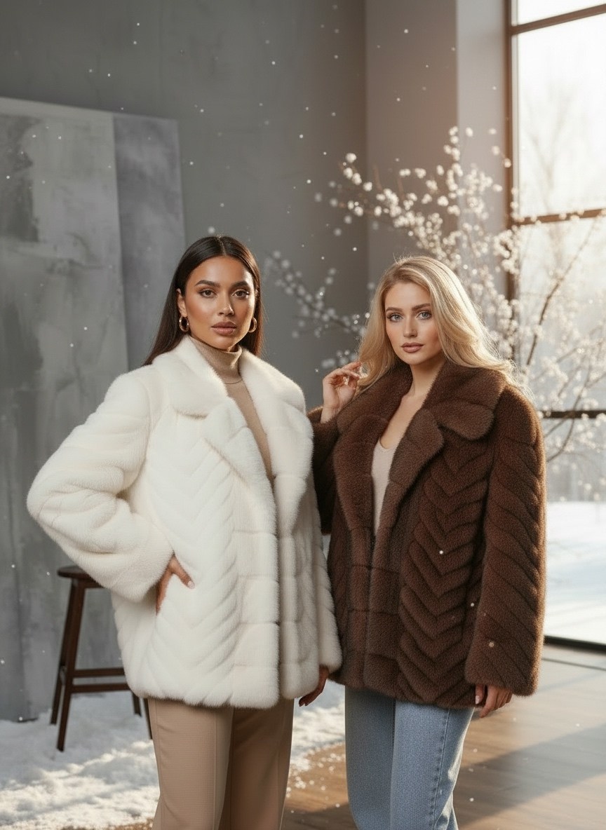 шуба женская,шуба из экомеха,шубка,полушубок из норки,норковая шуба