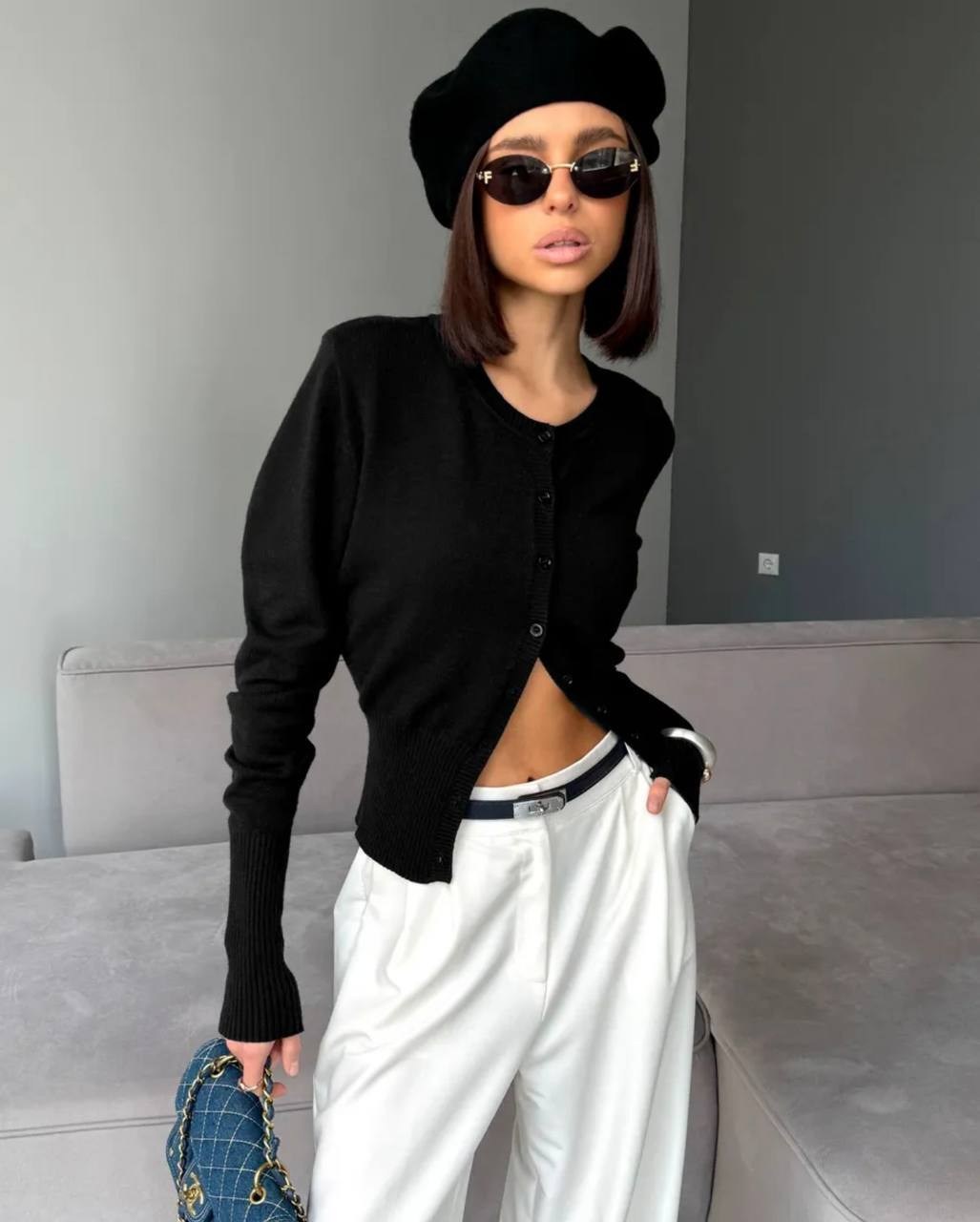 кардиган,женская кофта,кардиган на пуговицах,чёрный кардиган