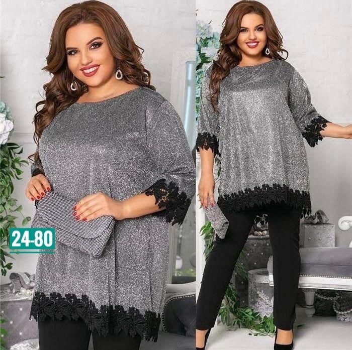 нарядная туника,туника с люрексом,модные туники для полных,костюмы брючные,модная туника