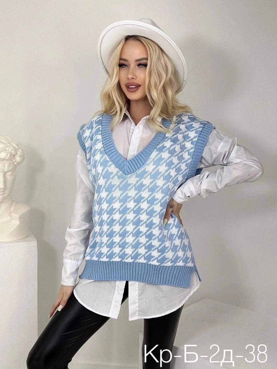 жилетка гусиная лапка,женский вязаный жилет,вязаная жилетка,жилетка женская,вязаные жилеты