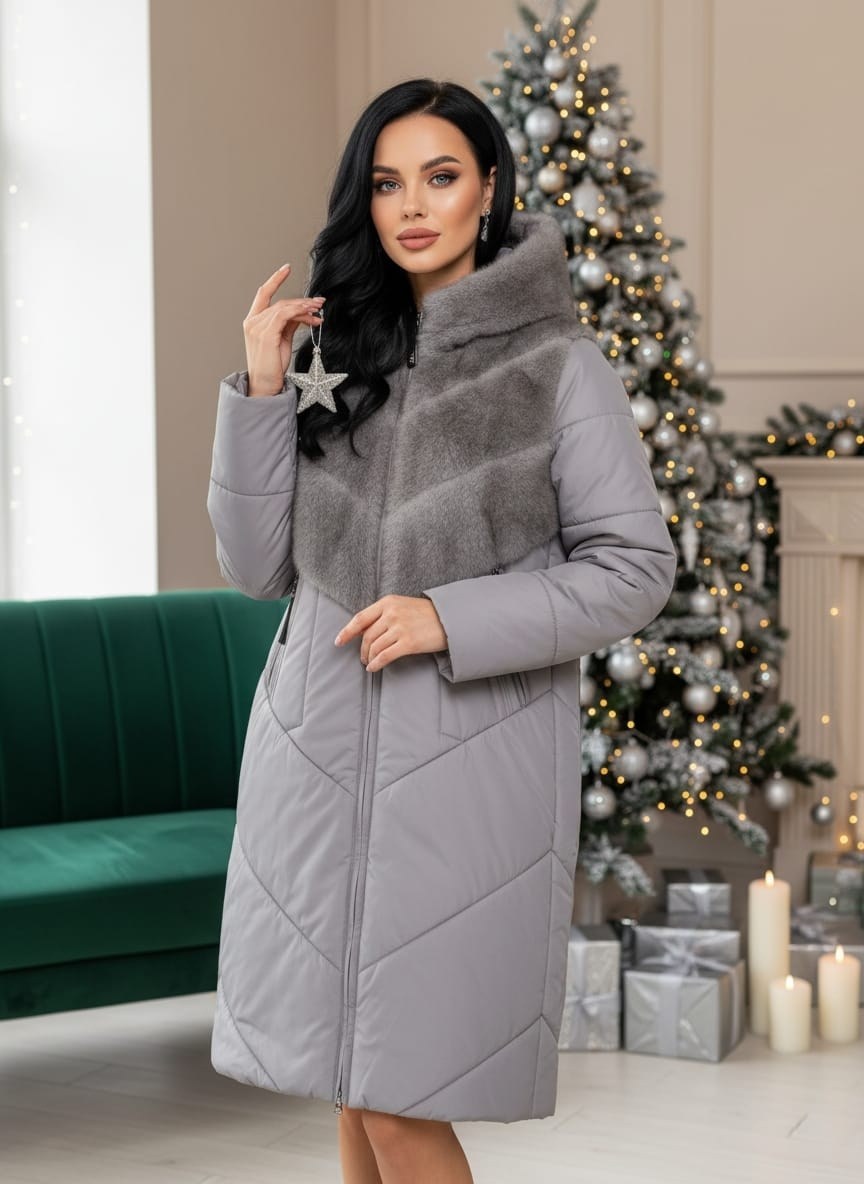 стильные пуховики,пуховики женские,комбинированное пальто пуховик,пальто комбинированное,пальто пуховик