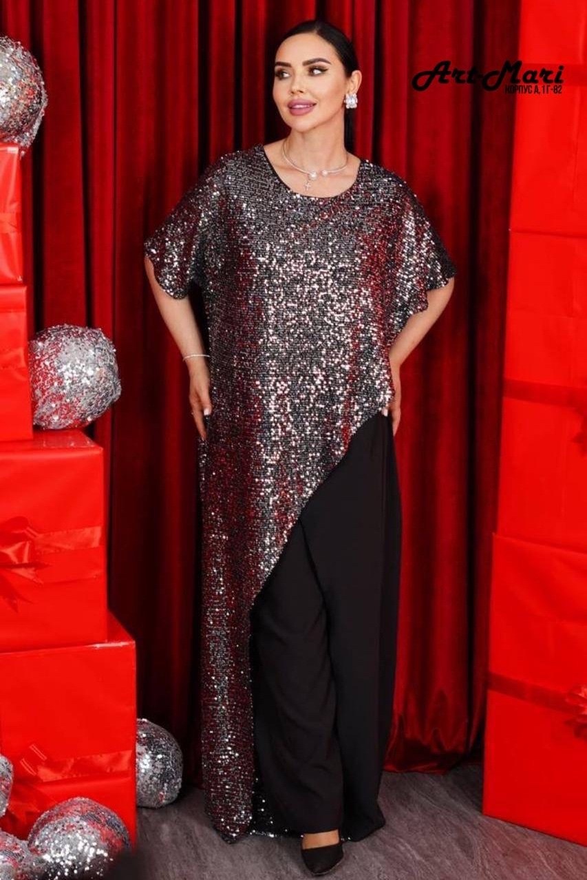 вечерние брючные костюмы,вечерние костюмы,костюмы брючные,брючный костюм с пайетками,костюм двойка вечерний