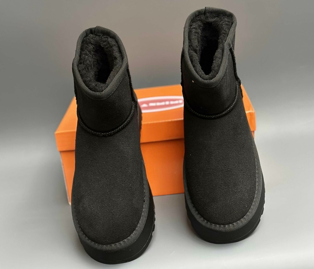 женские угги, угги черный из материи,,ugg classic mini black,угги ugg classic mini