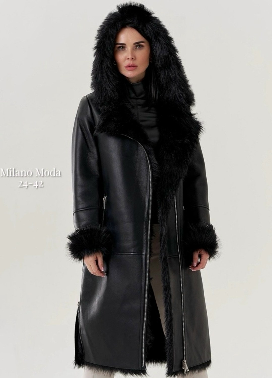 дублёнка авиатор женская удлиненная,дубленка из эко кожи,черная дубленка,женская дублёнка,дубленка удлиненная