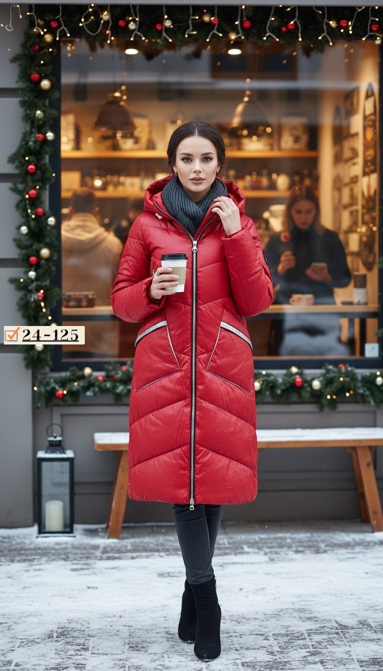 женская зимняя куртка,женский пуховик,женский зимний пуховик,женская зимняя куртка длинная,красный пуховик