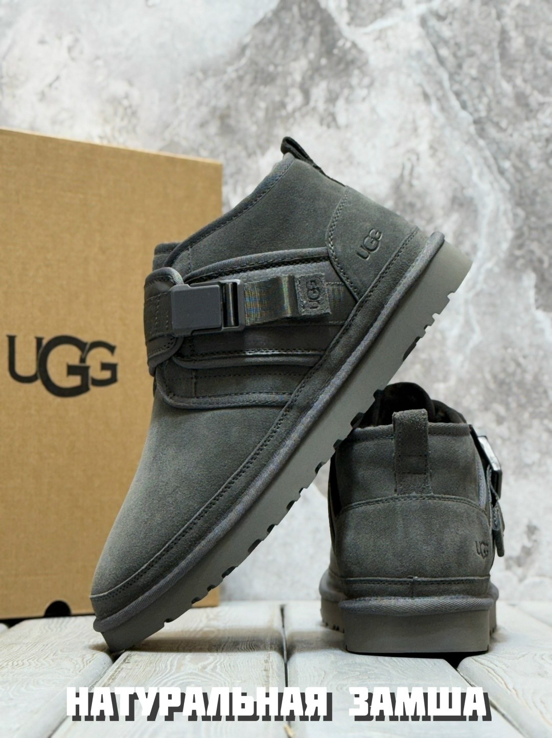 ,ugg neumel snapback grey,мужской ботинок ugg,угги ugg mens neumel grey,мужские угги