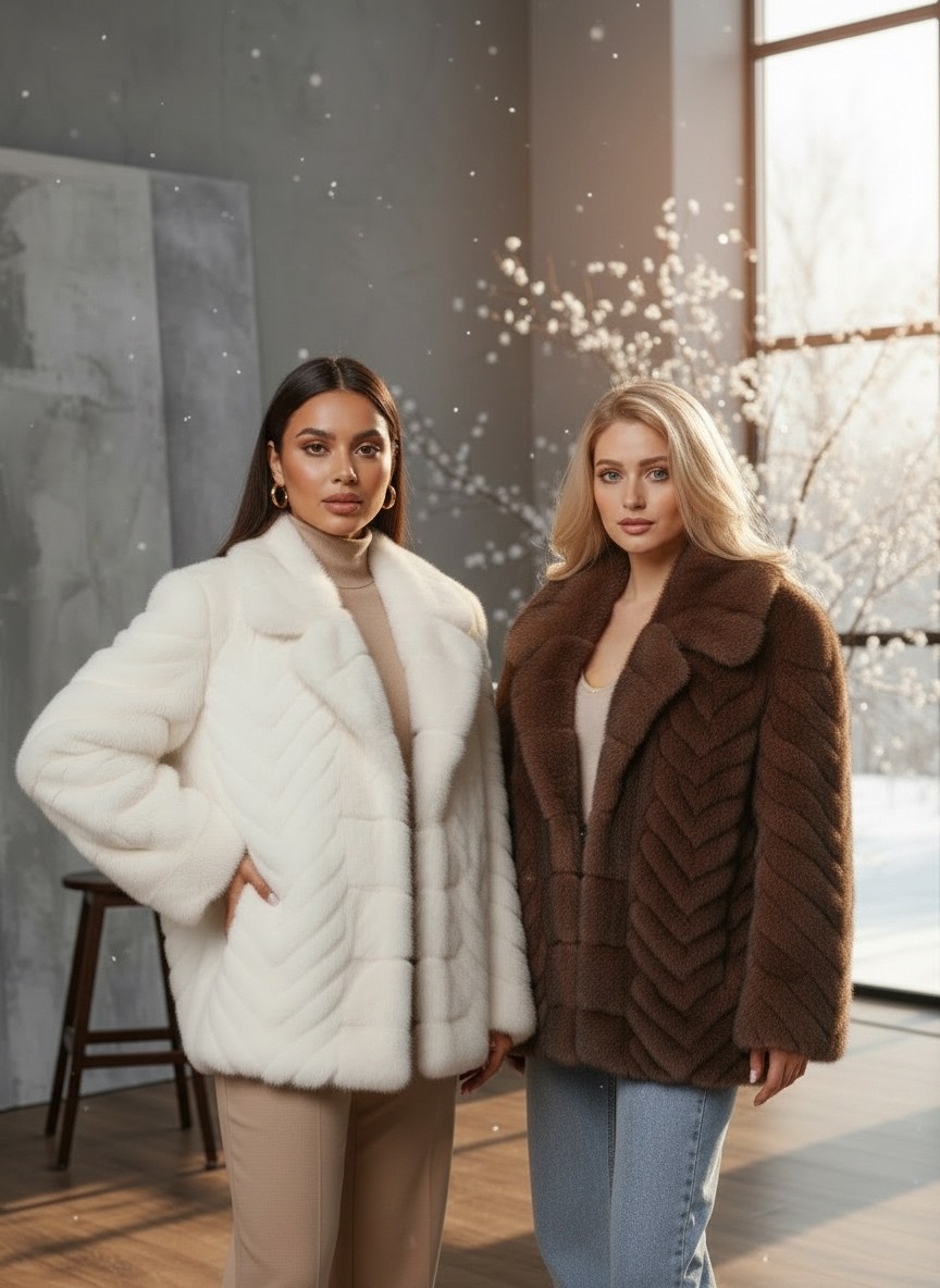 шуба женская,шуба из экомеха,шубка,полушубок из норки,норковая шуба