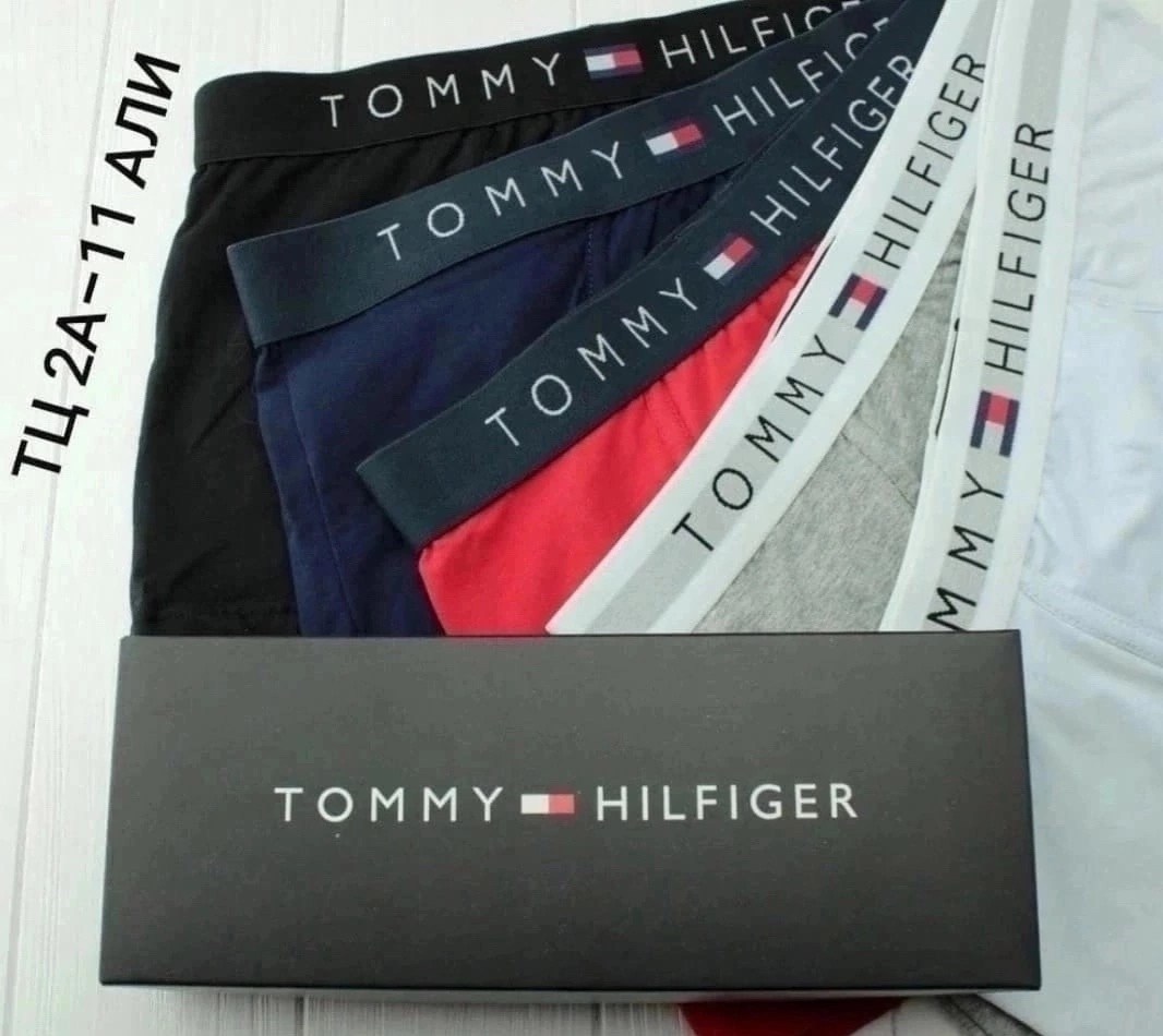 набор трусов томми хилфигер 5 шт в,комплект трусов мужских,комплект трусов боксеры tommy hilfiger,набор мужских трусов,нижнее белье подарочный набор