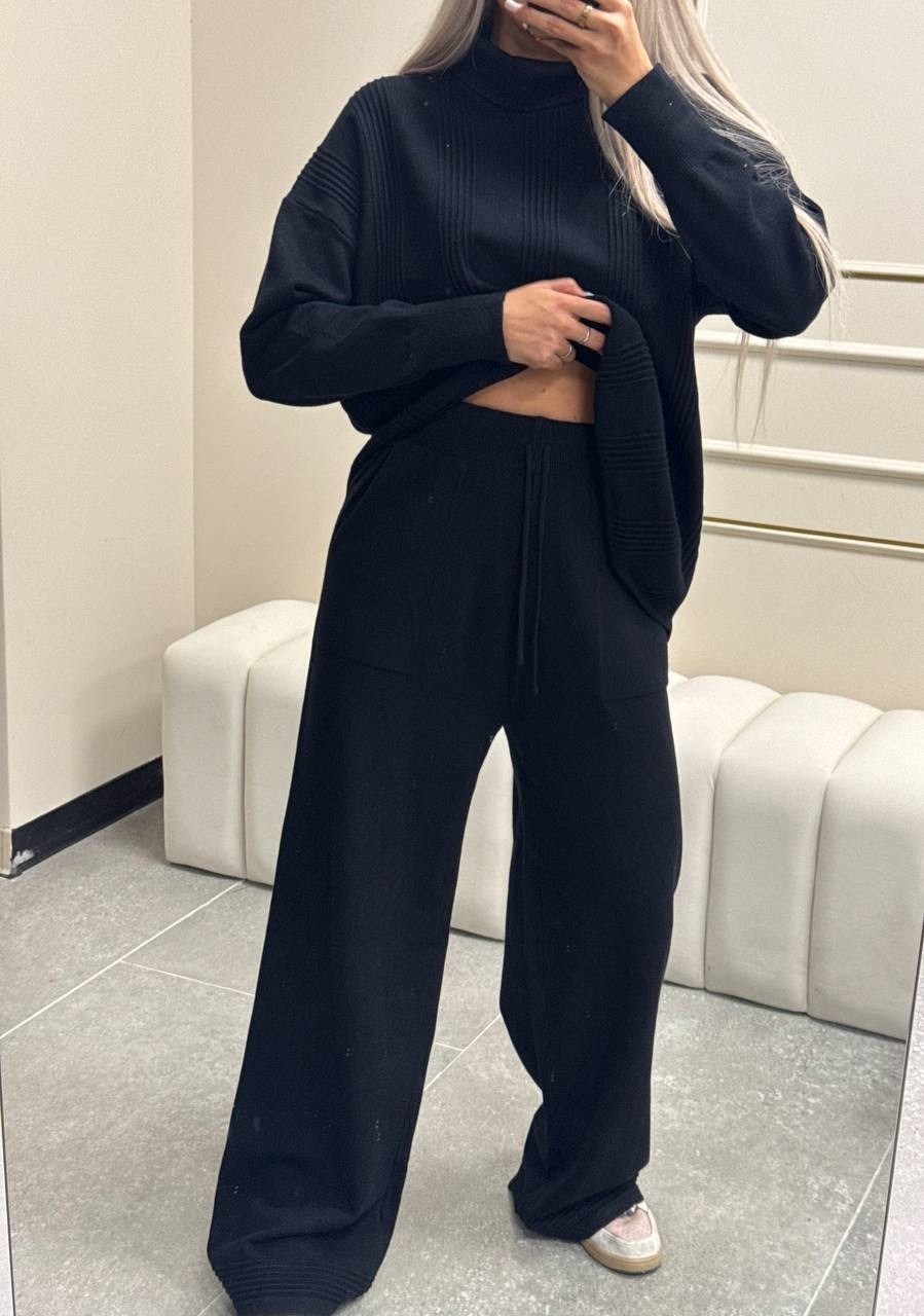 трикотажные костюмы,стильные костюмы,костюм лапша с брюками,женский костюм,вязаные костюмы