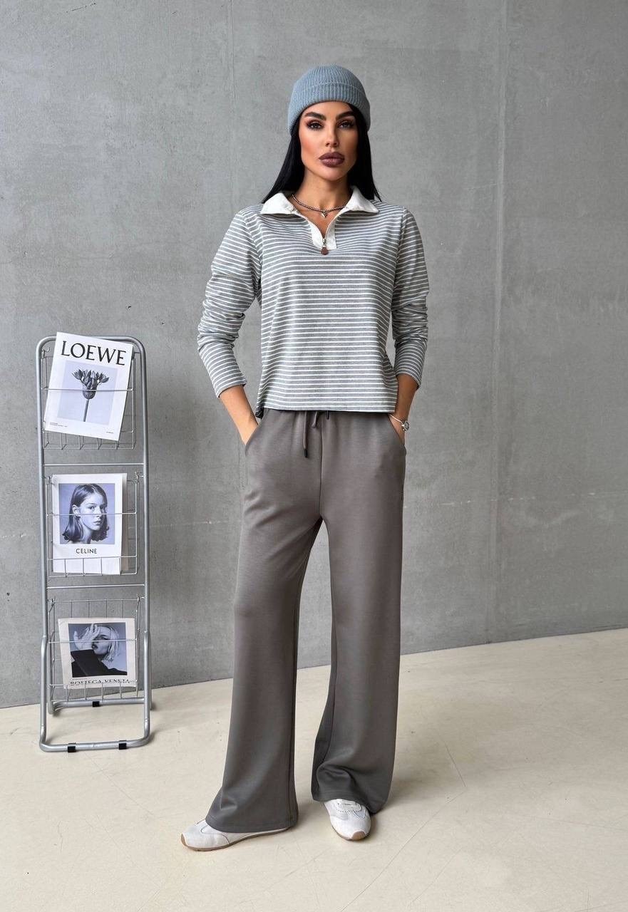 брюки широкие,костюм женский с брюками палаццо,брюки палаццо,женская кофта,джемпер стильный