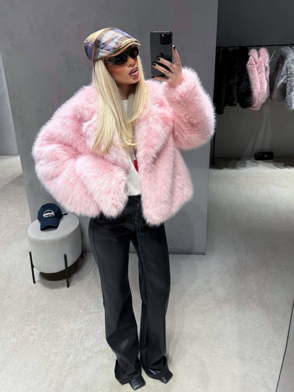 розовая шубка,шуба розовая,пальто из искусственного меха,шуба женская,меховая куртка