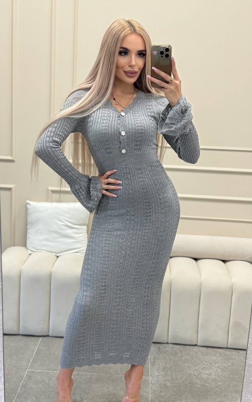 вязаные платья,платье серое трикотажное,трикотажное платье лапша,трикотажное платье,платье женское вязаное