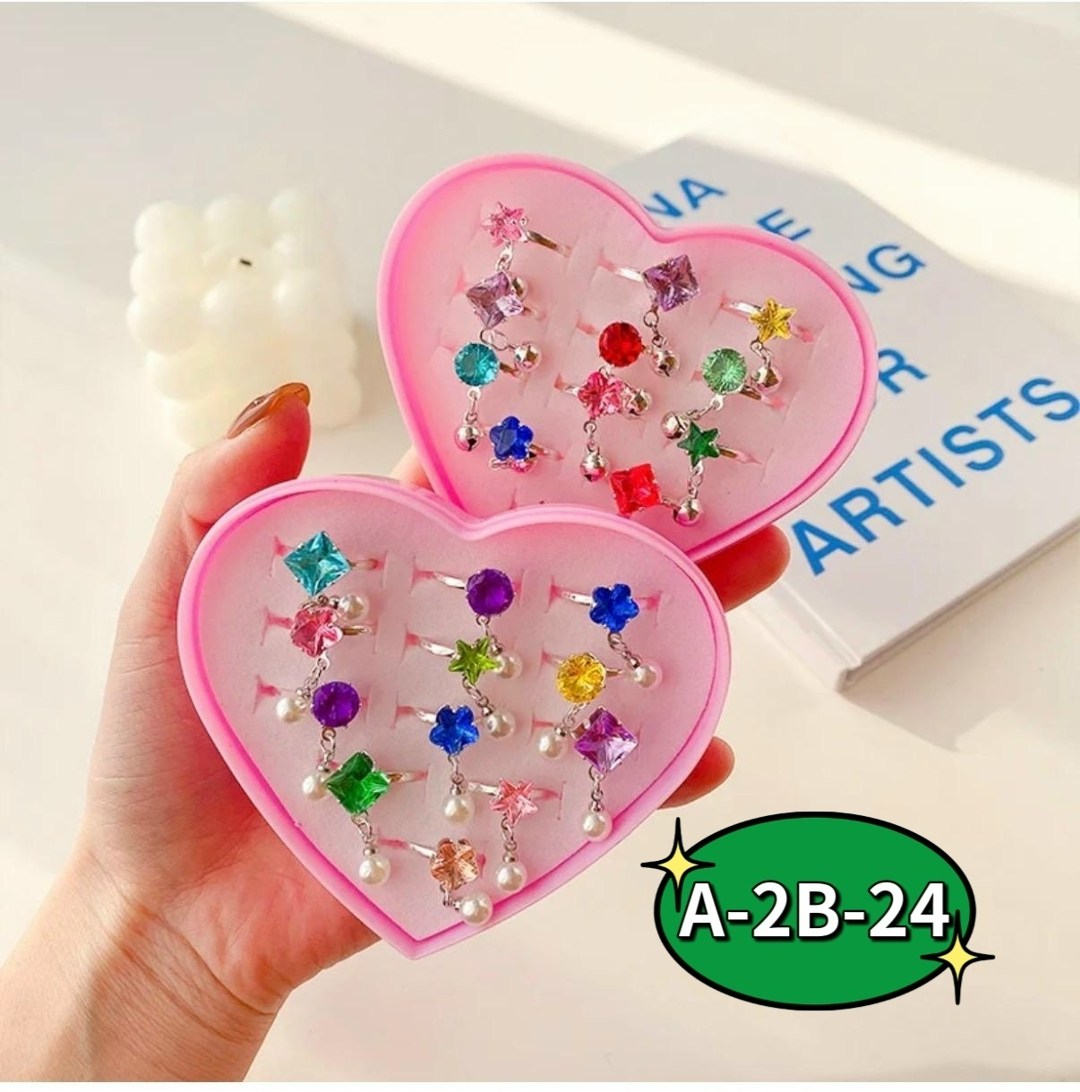 кольца детские,детские колечки,набор колечек для девочки,кольца для девочек,набор детских колечек