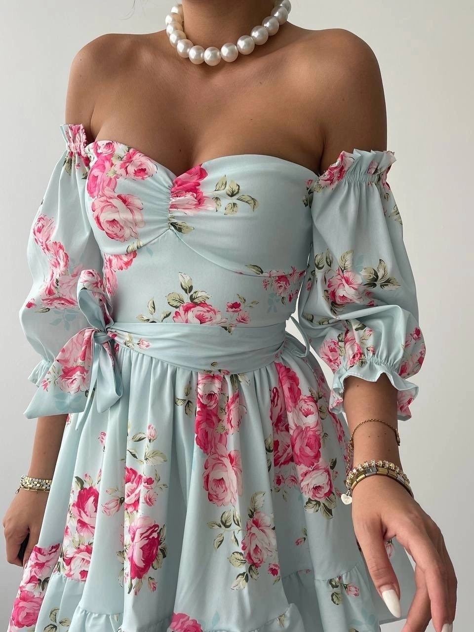 платье летнее,платье,голубое платье,нежное платье,mini elbise