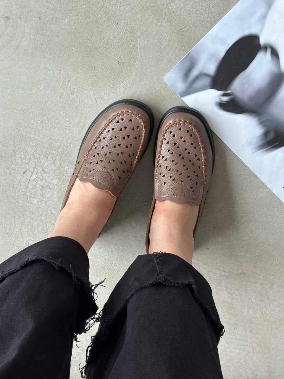 ,женская ,женские мокасины,мокасины с перфорацией, женская