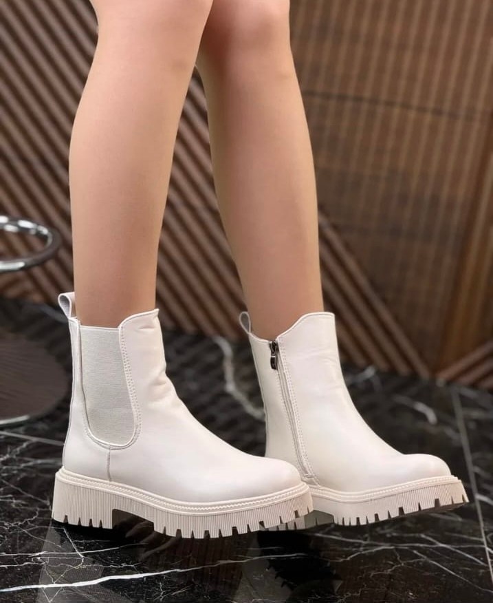 ,женские ботинки,ботинки челси женские белые,обуви,женские обуви