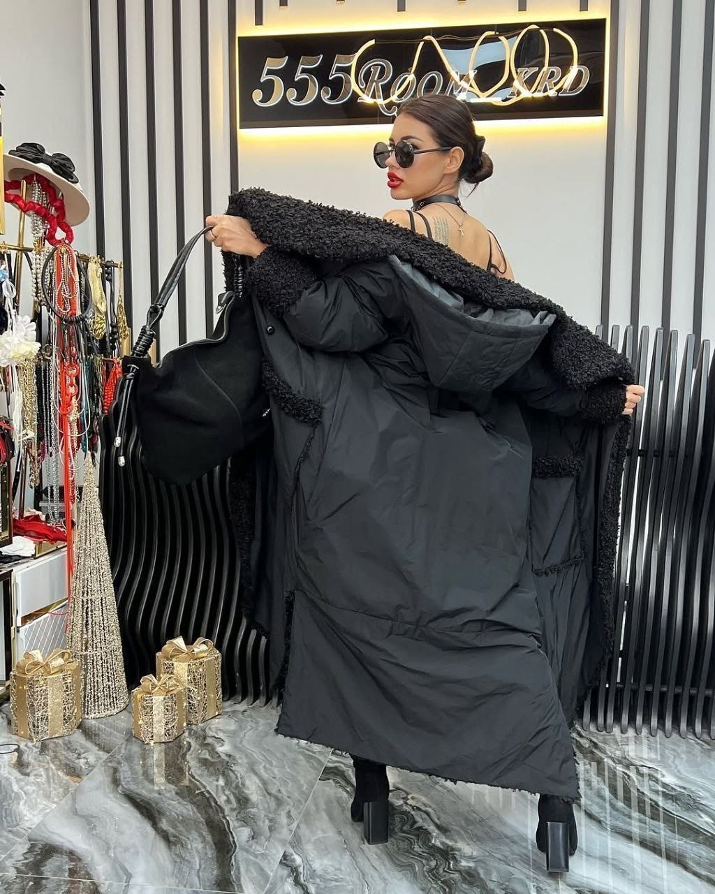 стильное пальто,модное пальто,комбинированное пальто,пальто на меху,пальто теплое