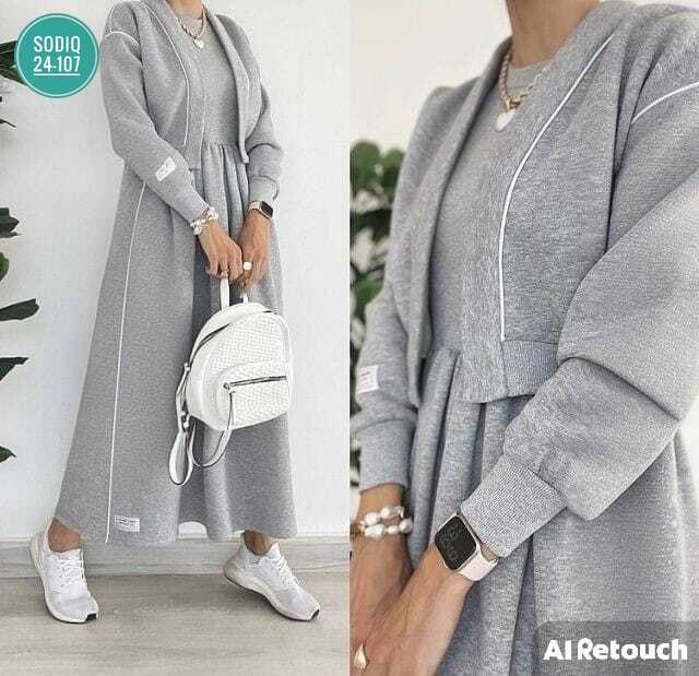 трикотажный женский костюм,трикотажные костюмы,костюмы с платьем,трикотажное платье