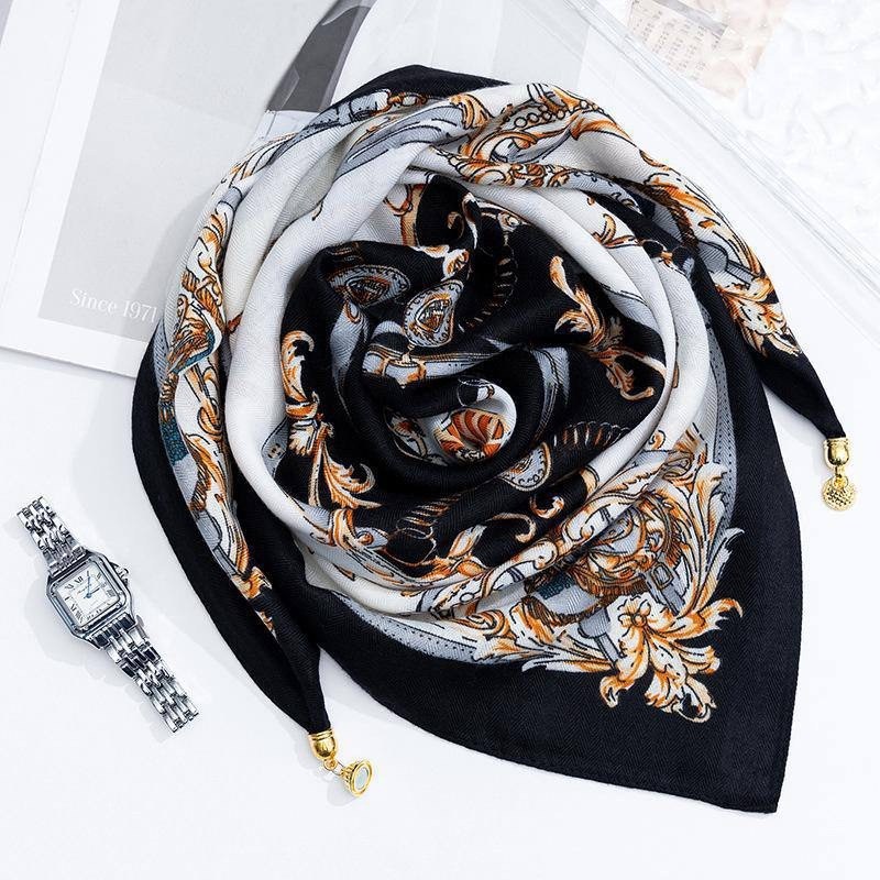 шелковый шарф,шелковые платки,женский шелковый шарф с принтом,шарфы и платки,шарф женские