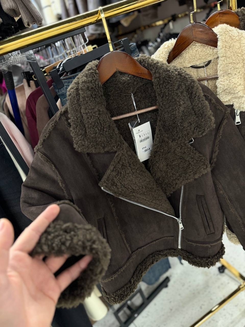 дубленка авиатор,зимние женские куртки из искусственной кожи,куртка дубленка,женская дубленка,замшевая куртка