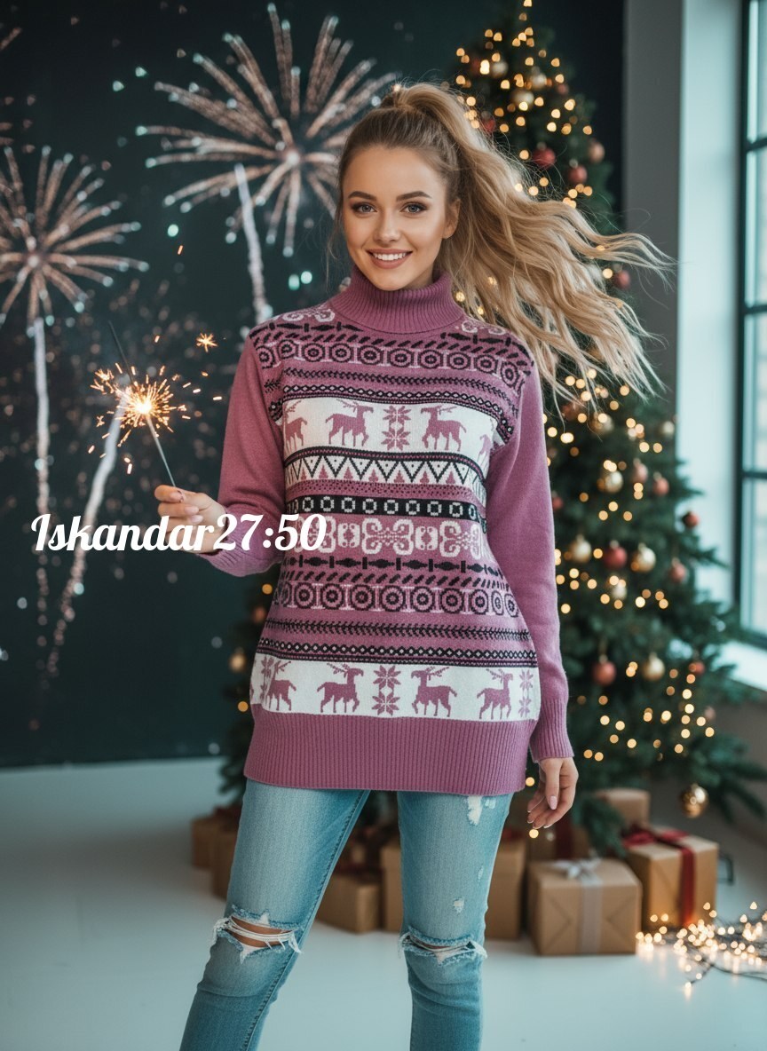 женский свитер,свитера с оленями,свитер plover wear на каждый день,свитер джемпер,новогодний джемпер