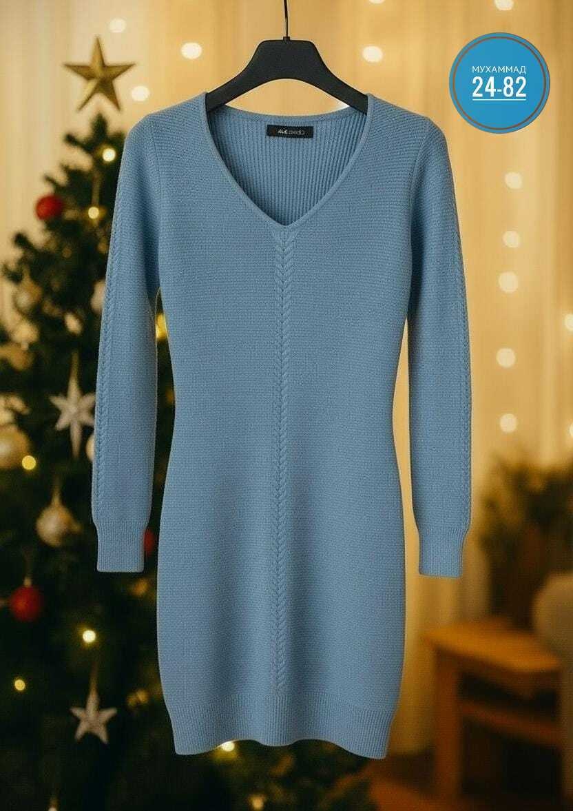 вязаное платье свитер,платье вязаное женское,платье женская,трикотажное платье,платье свитер