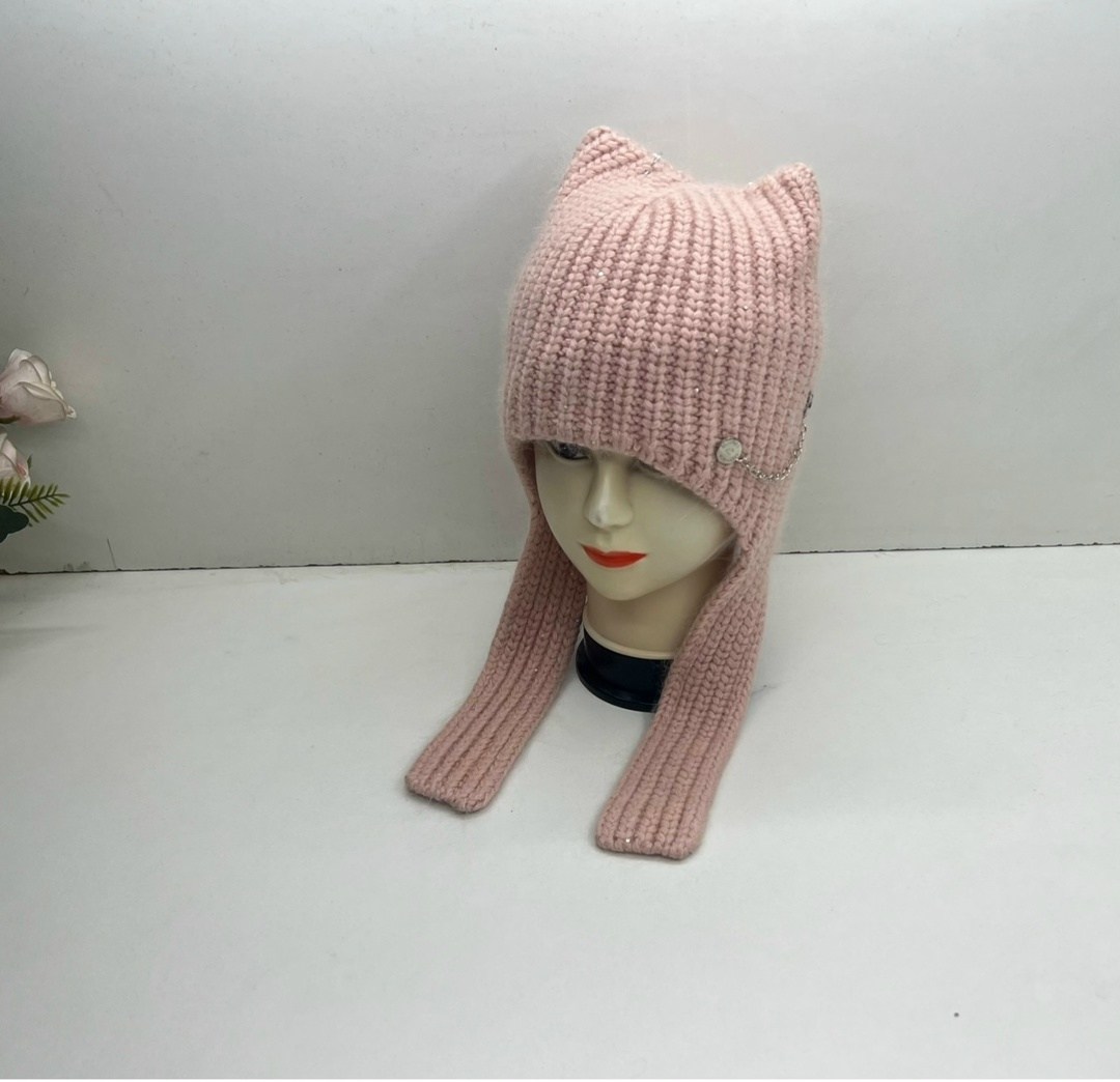 шапочка с ушками,шапка вязаная,вязаная шапка с ушками,детские вязаные шапки,шапка для девочек