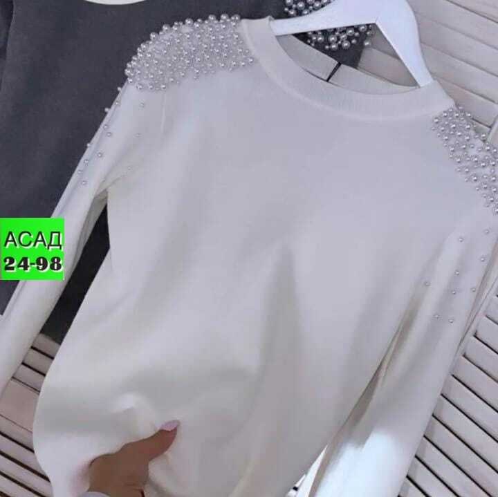 кофта женская,кофта белая,кофта с бусинками,модные женские кофты,кофта с бусинами