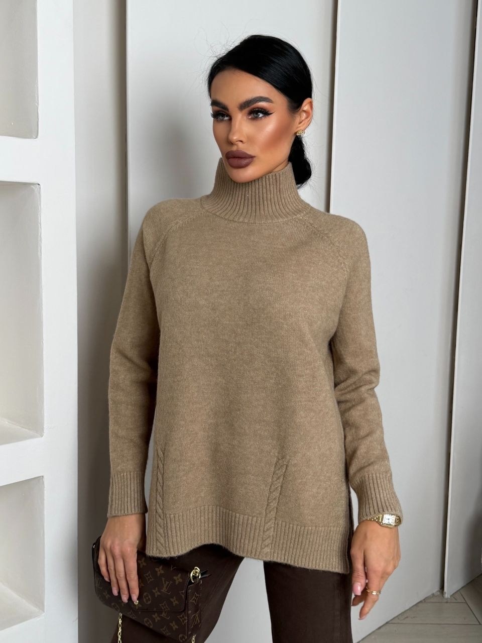 бежевый джемпер,женский свитер,бежевый свитер,свитер женский оверсайз,женская кофта