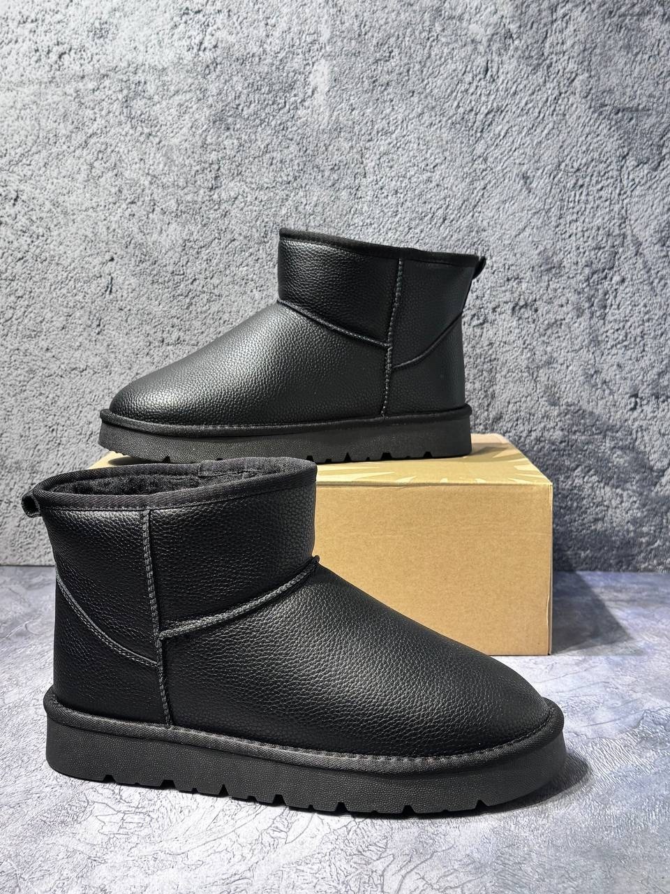 ugg mens classic mini leather black,мужские угги,graceland угги черные,зимний  мужской,угги мужские черные