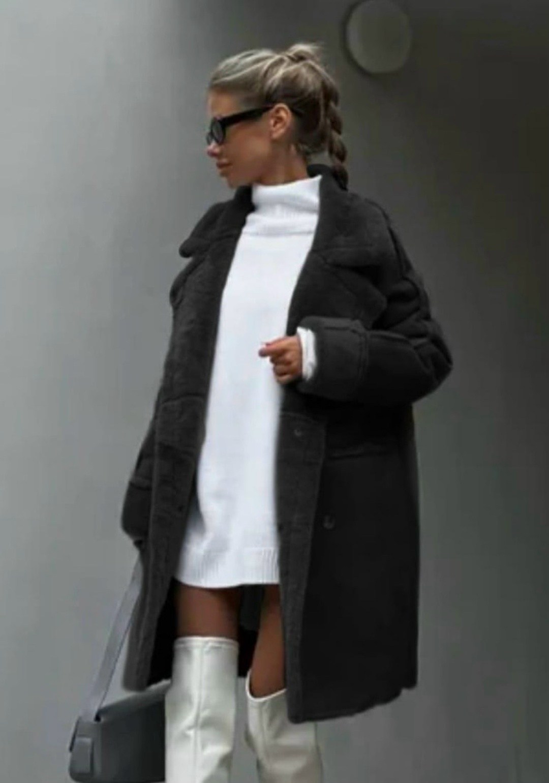 дубленка оверсайз,дубленка удлиненная,пальто теплое,стильная дубленка,пальто модное