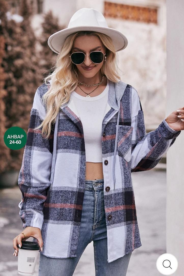 рубашка женская теплая в клетку,рубашка с капюшоном,рубашка в клетку с капюшоном теплая оверсайз,рубашка в клетку с капюшоном теплая,рубашка женская в клетку с капюшоном