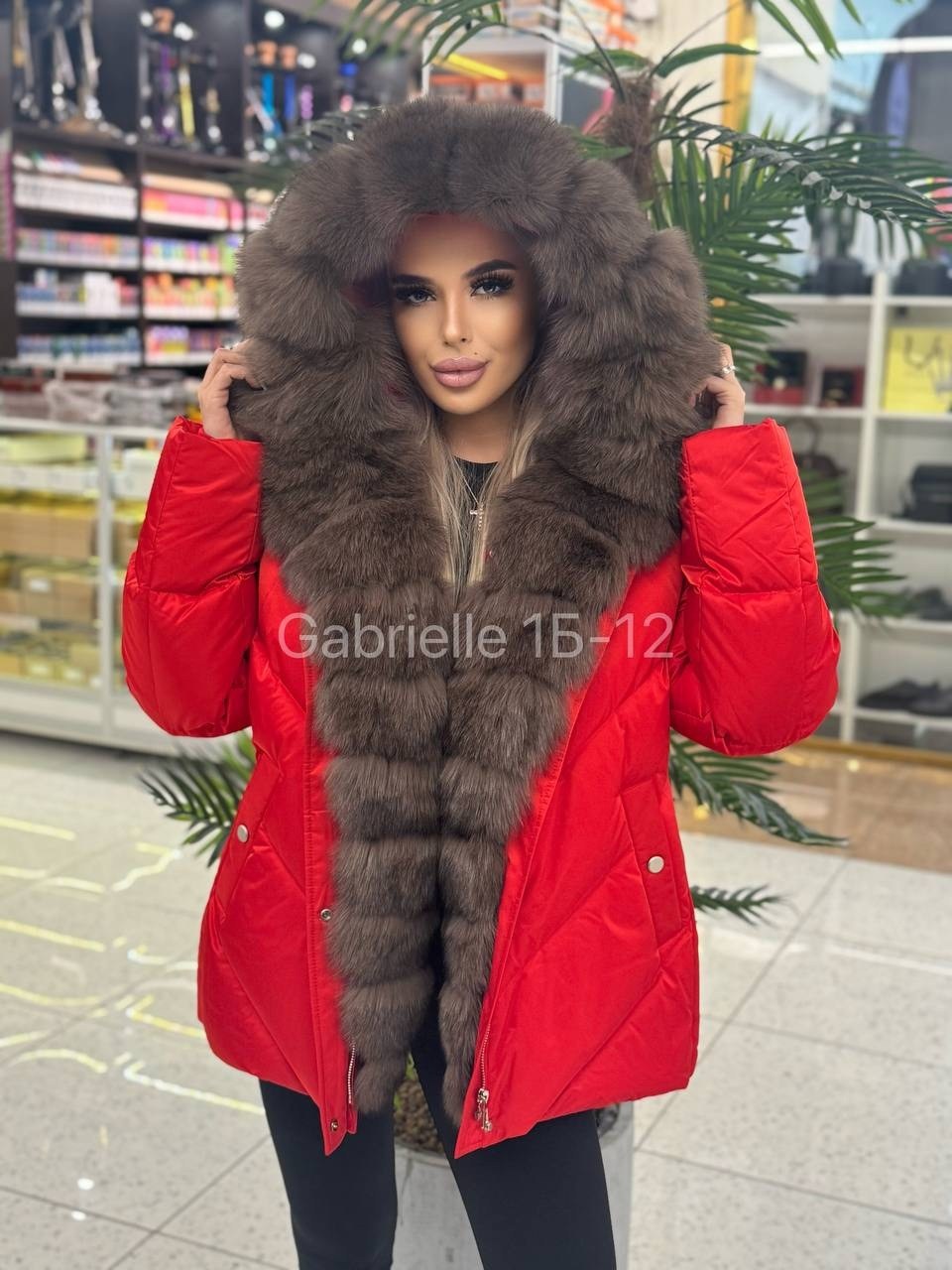 красная парка с мехом,женская парка с мехом,парка с мехом,парка женская с натуральным мехом,парка с натуральным мехом