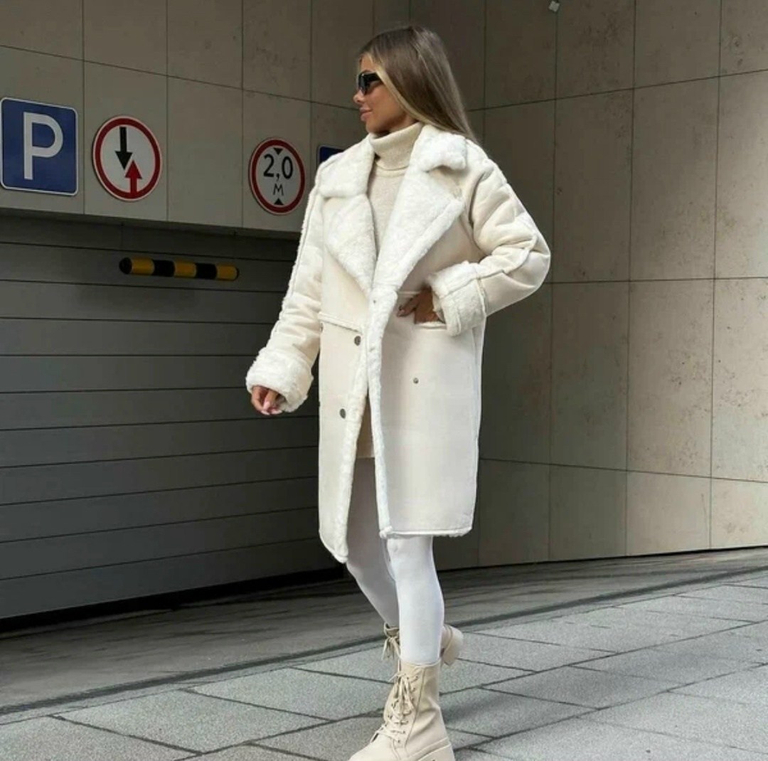 дубленка оверсайз,дубленка удлиненная,пальто теплое,стильная дубленка,пальто модное
