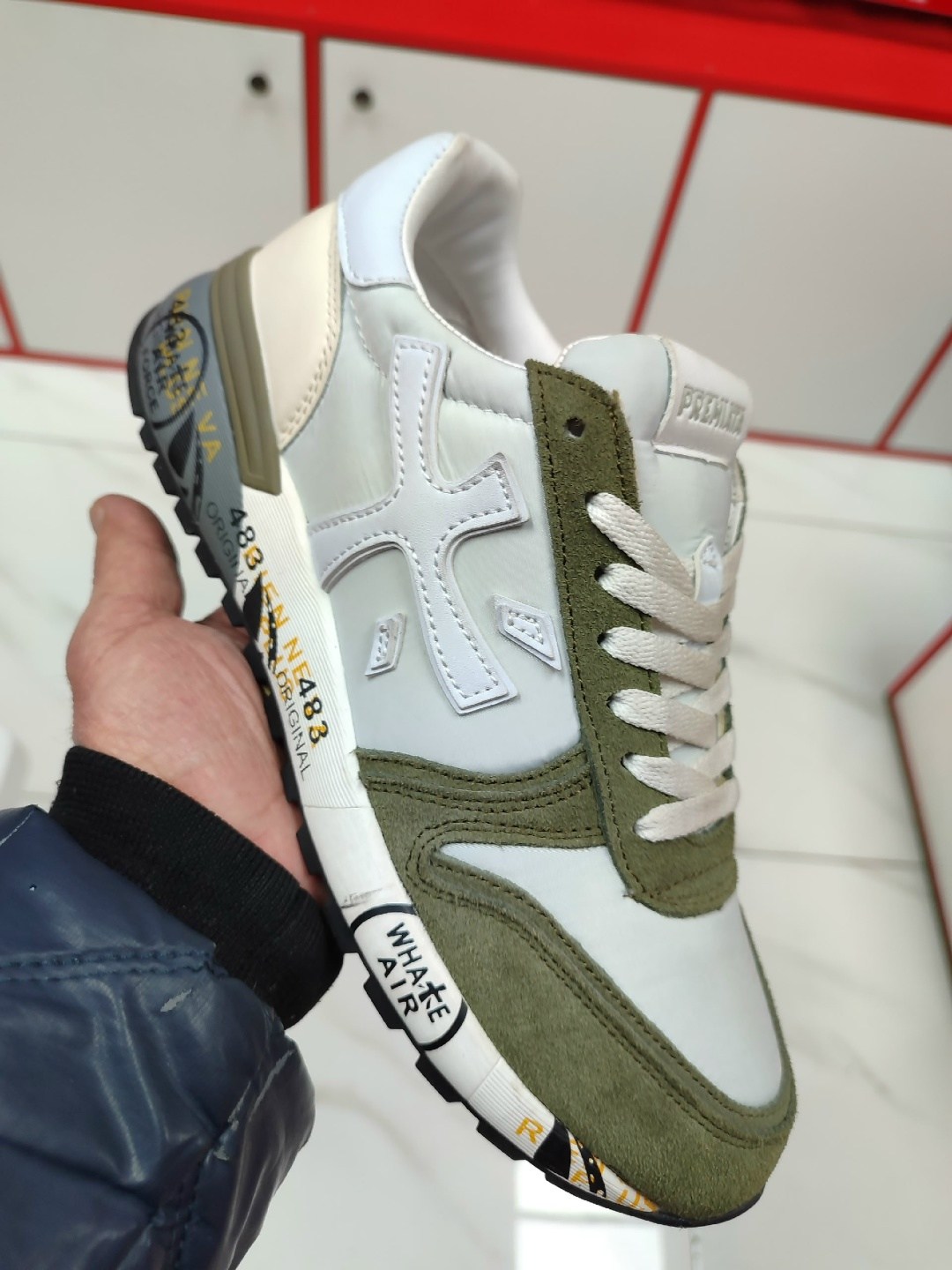 кроссовки premiata,кроссовки мужские premiata,,премиата кроссовки,комбинированные кроссовки premiata