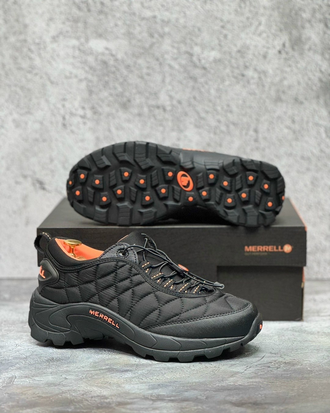 мужские кроссовки merrell,зимние кроссовки merrell,кроссовки мужские на зиму мерелл,merrell ice cap moc 2 black/orange,merrell ice cap moc 2