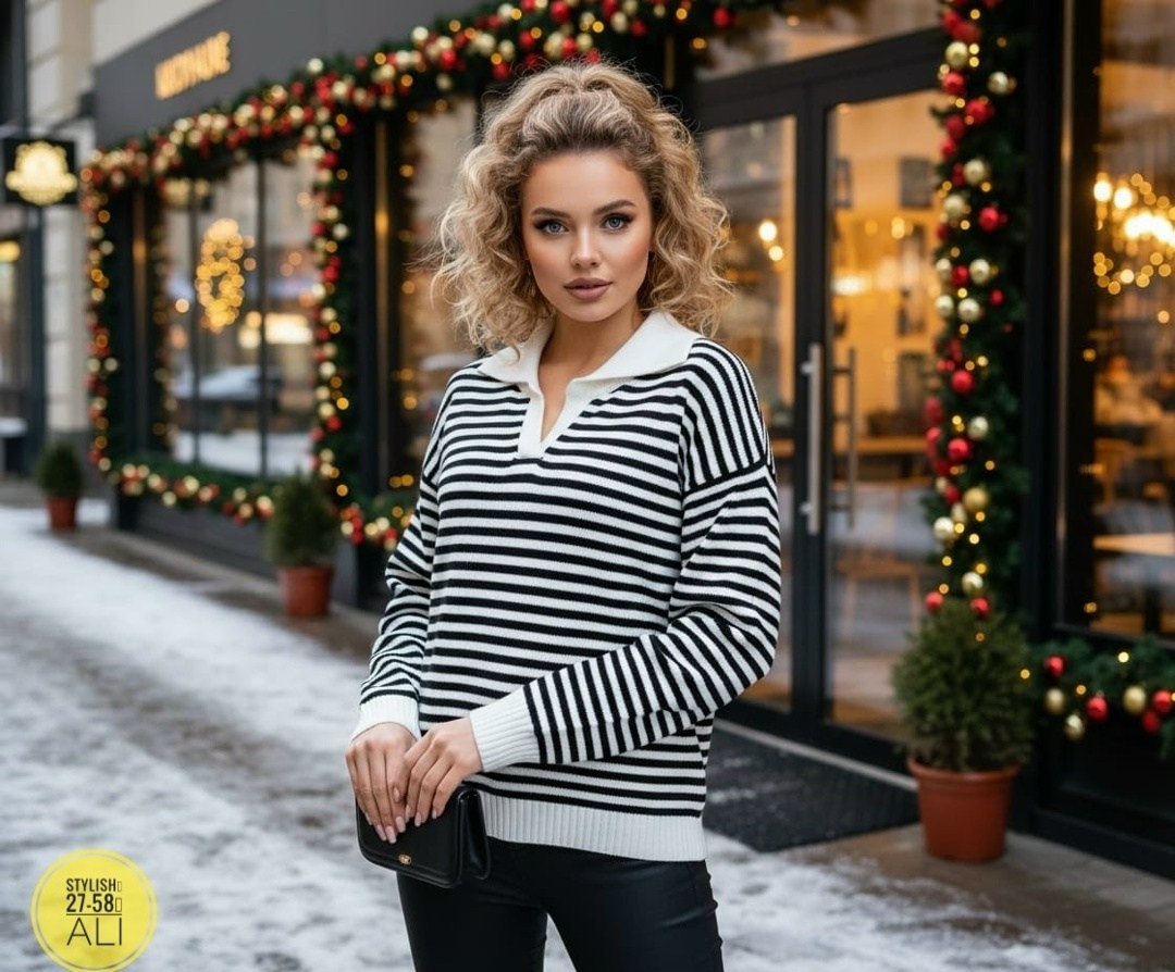 джемпер женский свободный в полоску кофта,джемпер,женский свитер,кофта женская,трикотажный свитер