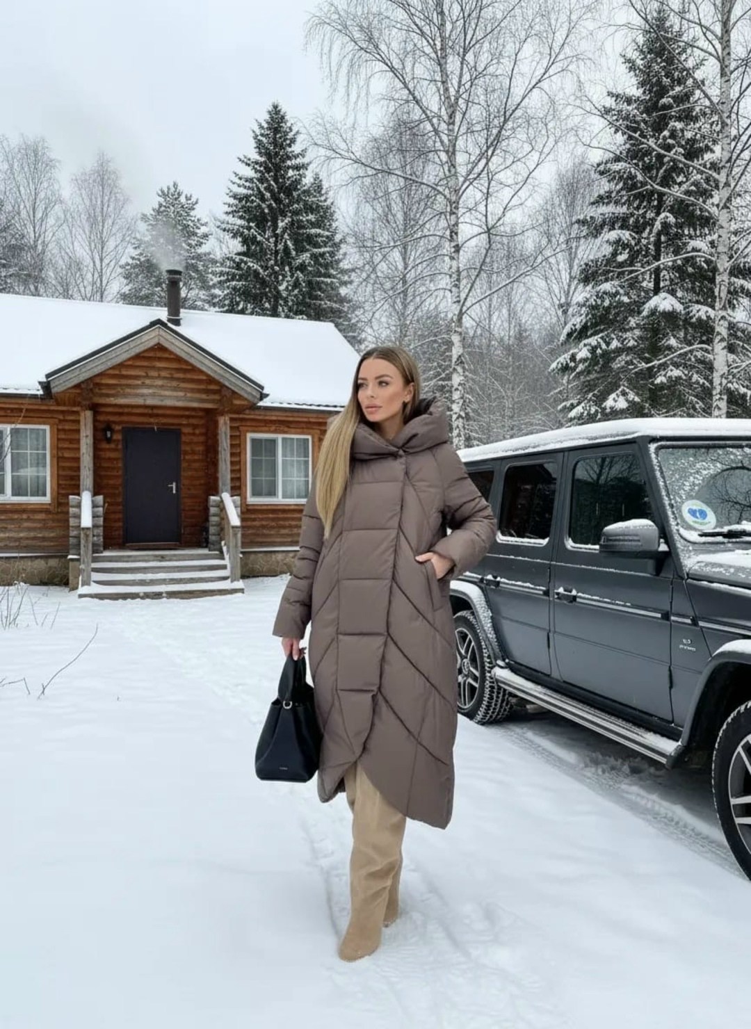 зимняя мода,зимний стиль,девушка,mercedes benz amg g 63,зимний стиль одежды