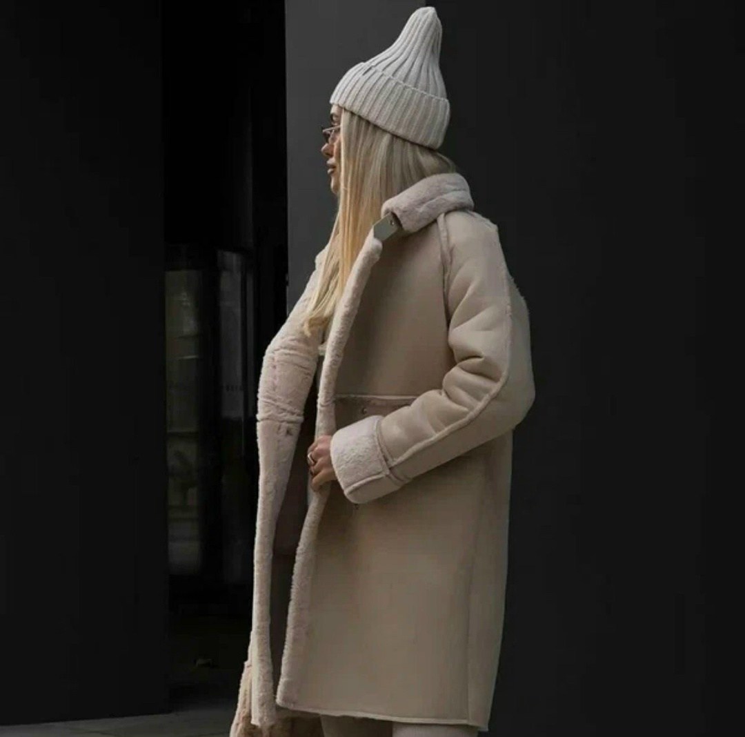 пальто с воротником,женское плюшевое пальто,дубленка женская,модное пальто,теплое пальто