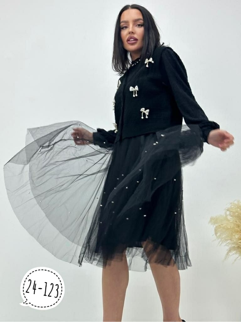 модное платье,платье со свитером,костюмы двойки,платье комплект